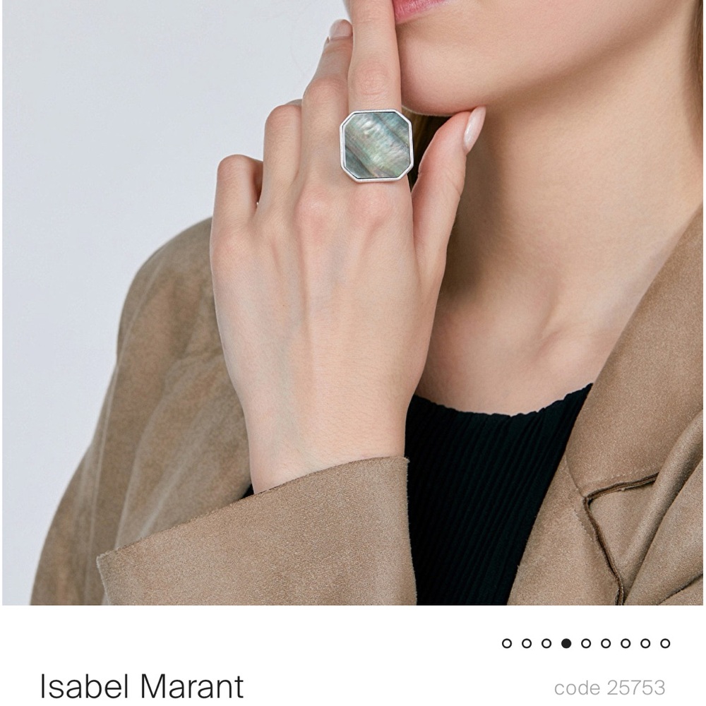 New Isabel Marant Mother of Pearl silver signet ring